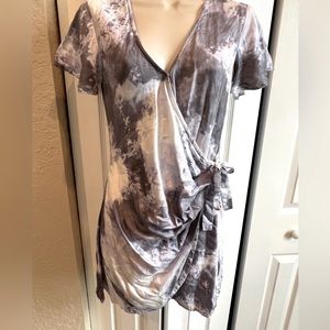 RVCA tie dye wrap dress